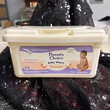 Baby Wipes Refillable Box Parent's Choice Brand White popup removable lid