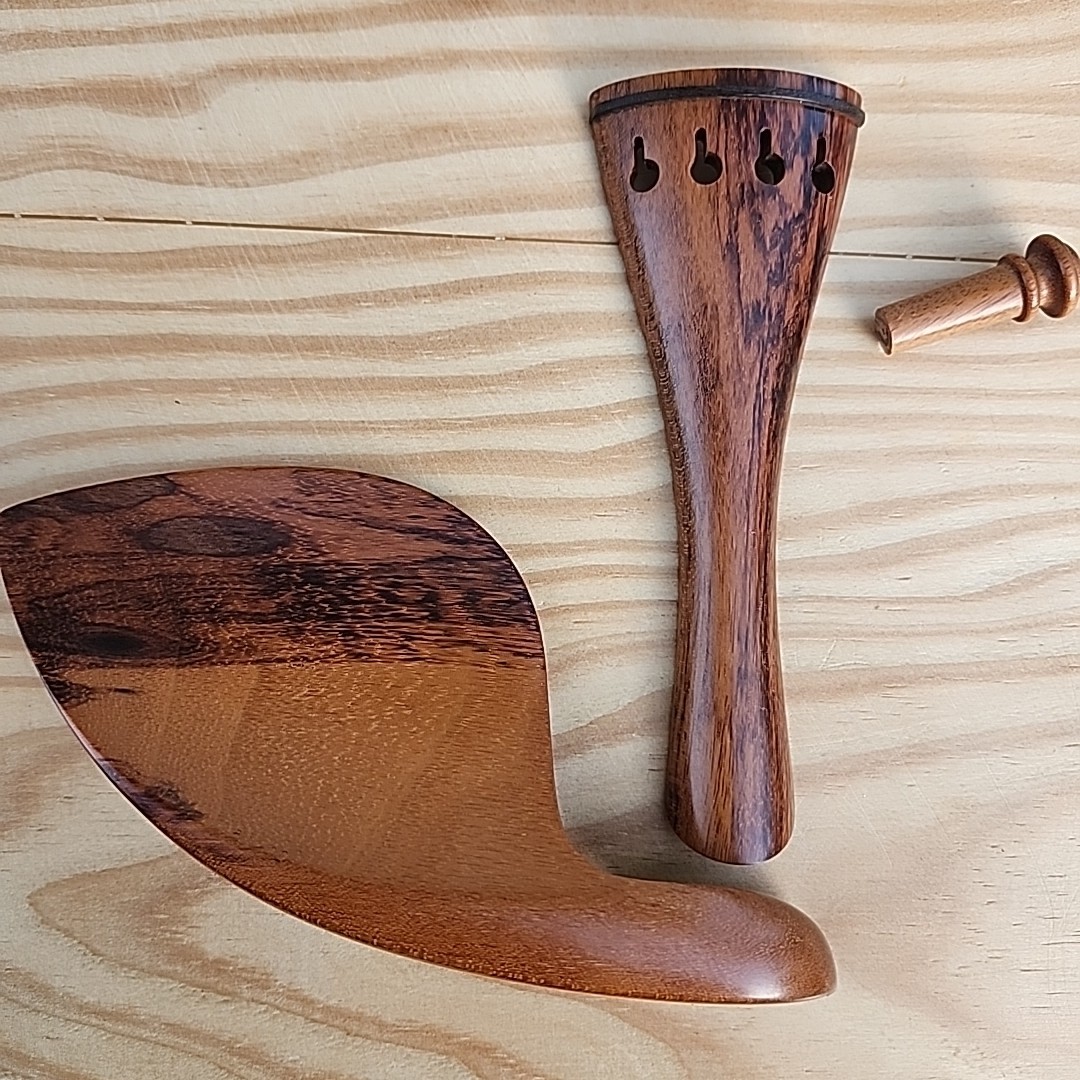 Voila Snakewood  Parts Accessories Set  Pegs/ Endpin/Tailpiece/Chinrest