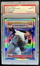 1993 Topps Finest Ramon Martinez Refractor Rookie RC #29 Dodgers PSA 9