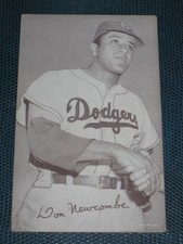1947-1966 Exhibits DON NEWCOMBE Brooklyn Dodgers SHAKING HANDS (RC); VG-EX