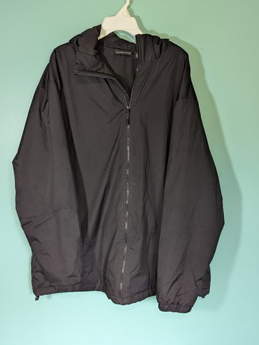 Men's Swiss Tech Wind Breaker Jacket Black Zip Up Size 2xl - Picture 9 of 11