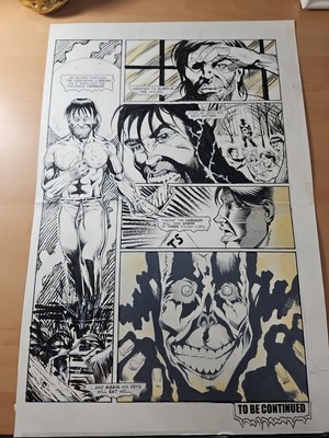 STAIN #2 (FATHOM PRESS 1999) CRIMSON ORIGINAL ART MICHAEL JOSEPH BOECKELMANN 
