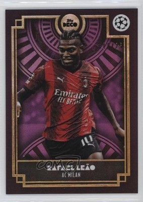 2023-24 Deco UEFA Club Competitions Current Stars Purple 10/25 Rafael Leao 1uf3