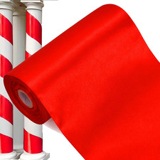6 Inch X 22Yd Wide Red Satin Ribbon Solid Fabric Large Ribbon for Grand Opening