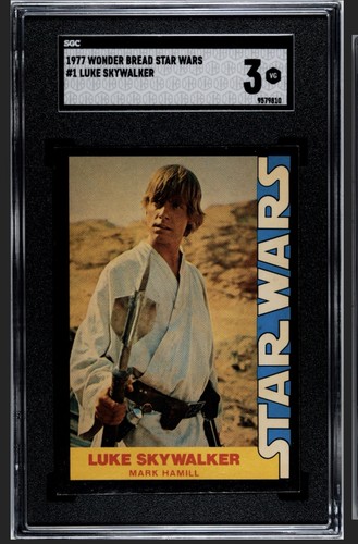1977 Wonder Bread Star Wars #1 Luke Skywalker — SGC 3