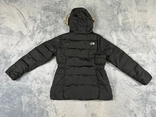 THE NORTH FACE GOTHAM III 550 DOWN INSULATED GIRLS JACKET XL BLACK HOODED - Picture 16 of 16