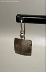 25mm Sterling Silver Textured Square Dangle Earrings — photo 4