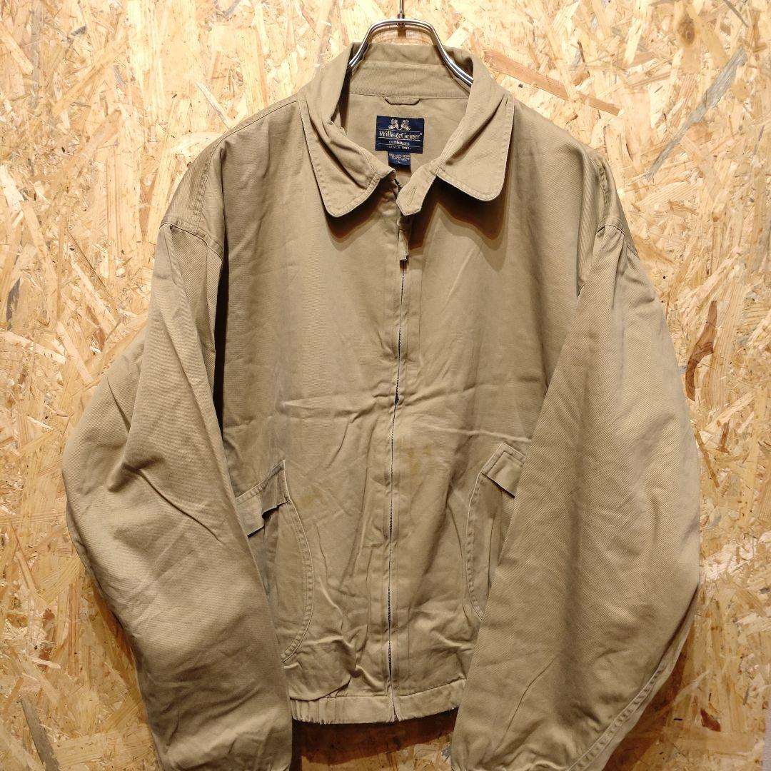 WILLIS & GEIGER Cotton Full Zip Jacket Size M Beige Gift WILLIS & GEIGER Cotton Full Zip Jacket Size M Beige Gift