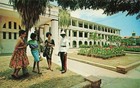 Postcard Policeman and Jamaican Girls Government Public Buildings Kingston