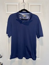 Tommy Bahama Men's BLUE Short Sleeve Polo Shirt Size MED cotton Blend