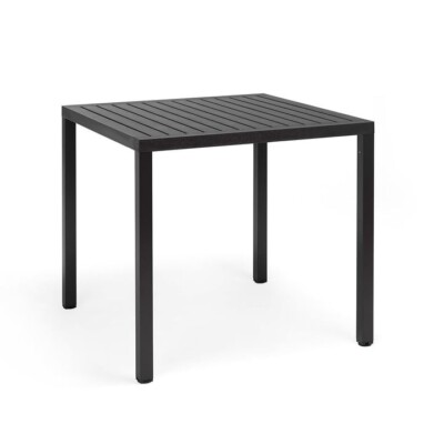 Neu: Gartentisch NARDI «Cube 80x80 Anthrazit» EsstischKunststofftisch
