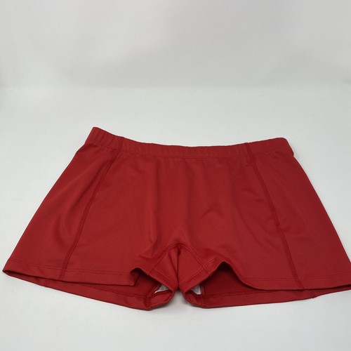 Red Athletic Shorts Elastic Waist BCG Academy Volleyball Sports Run Large - Picture 2 of 5