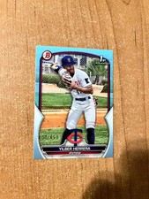 2023 Bowman - Yilber Herrera - #BP-86 Sky Blue Parallel #'d /499 TWINS