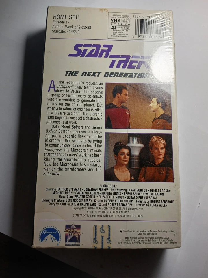 Star Trek: The Next Generation: Home Soil (1992, VHS) - Image 4 of 4