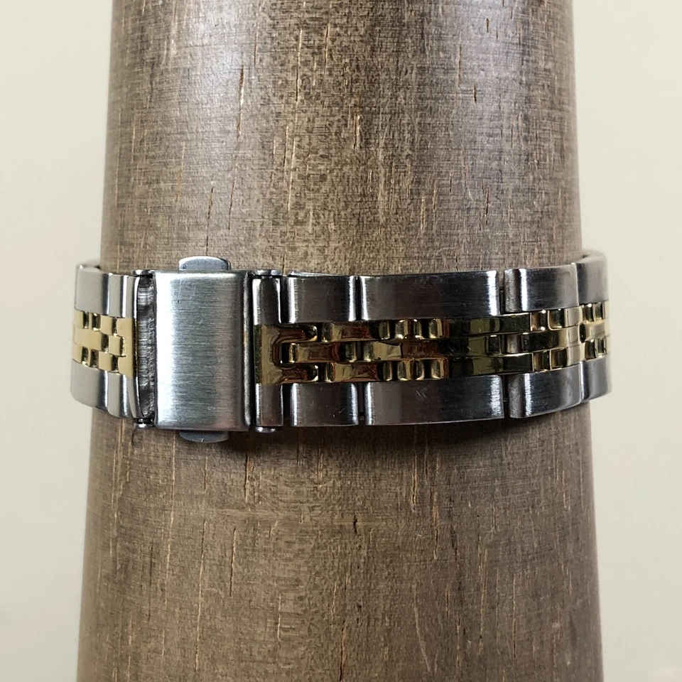 Vintage Peugeot Masculino Moda Mostrador Preto Dois Tons Quartzo Analógico 33mm Relógio 7 3/4" - Imagem 4 de 4