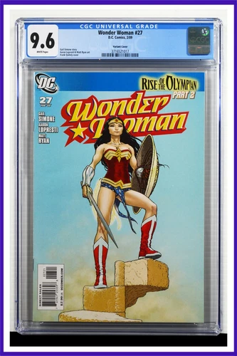 Wonder Woman #27 CGC Graded 9.6 DC 2009 Frank Quitely Variant Cover Comic Book.