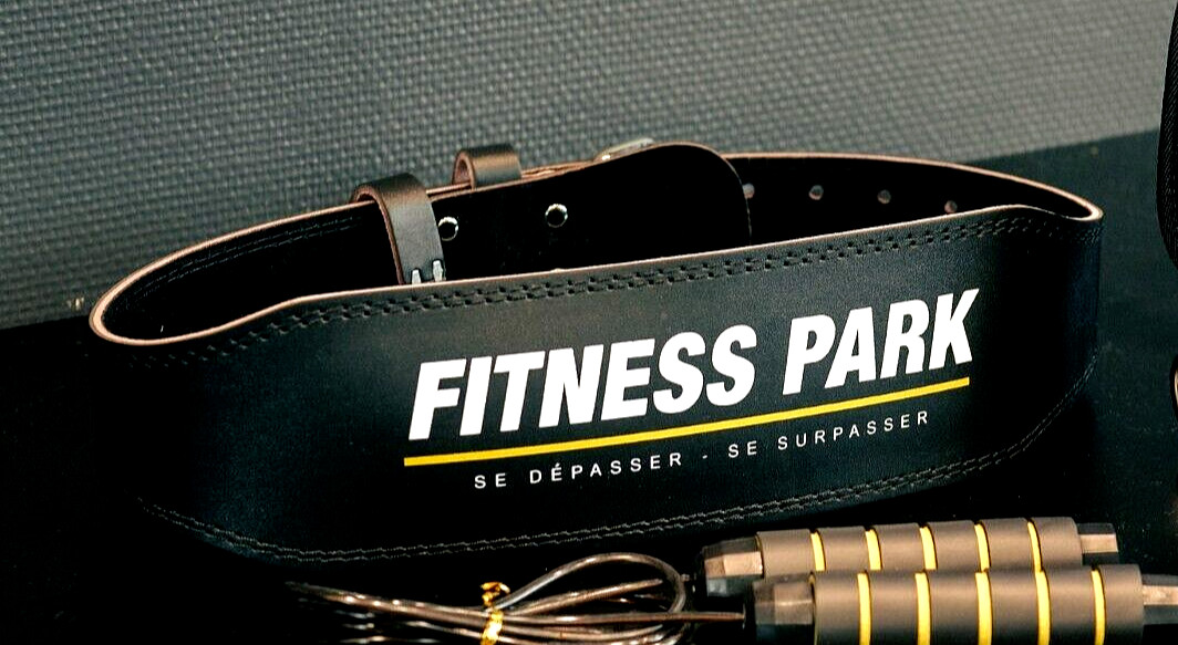 Ceinture de musculation en cuir avec double boucle acier pour squat et force
