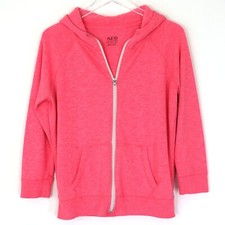 American Eagle Women's Full Zip Long Sleeve Hoodie Sweatshirt Size Medium Pink