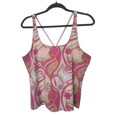 Jockey Womens Activewear Athletic Tank Compression Partial Lined Size XXL
