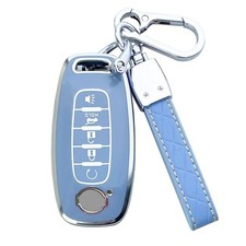 Key Fob Cover Case Compatible with Nissan Pathfinder Rogue Kicks Accessories