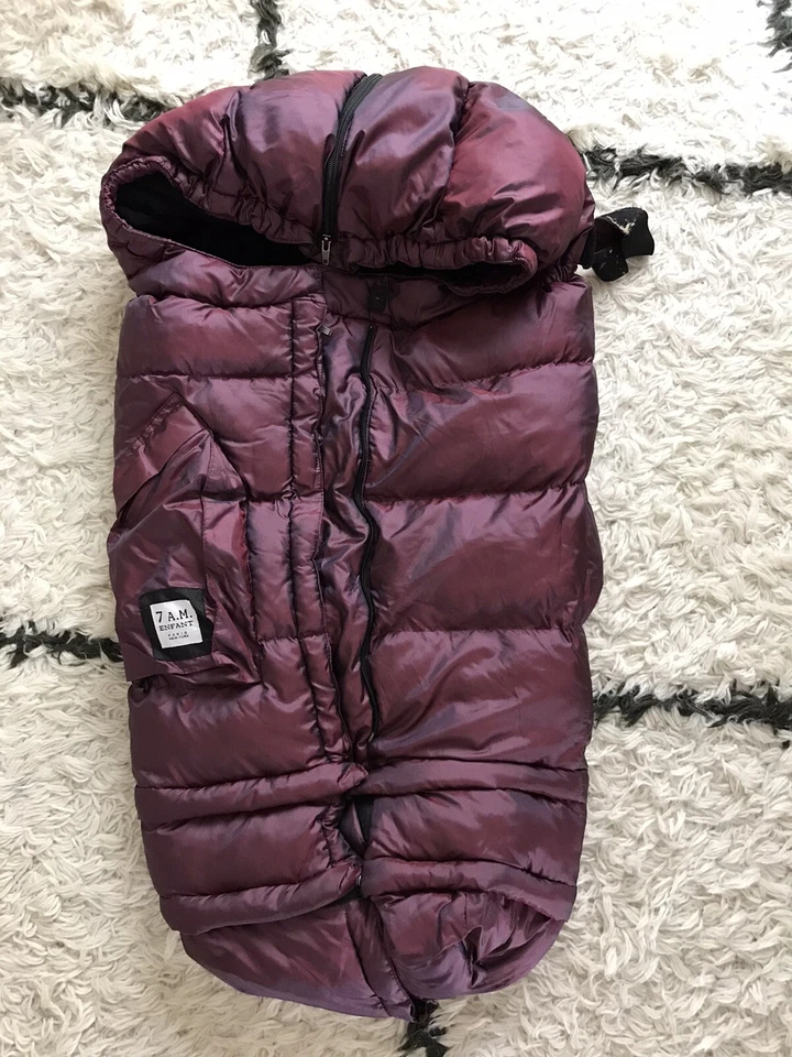 Manta infantil 7am granate, cochecito y saco para asiento de coche 6mos - 4 años Foto 2 de 4