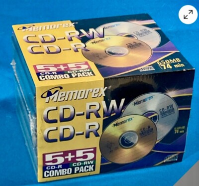 MEMOREX 5+5 Combo Pack CD-R + CD-RW 650 MB 74 MIN  Compact Disk NEW