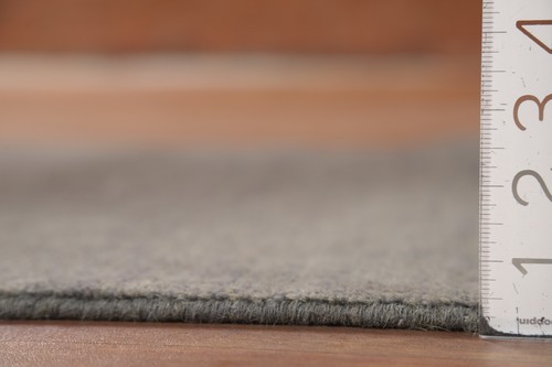 Classic Gabbeh Solid Grey Wool Modern 10 ft. Runner Rug - Timeless Beauty 3x10 - Picture 16 of 17