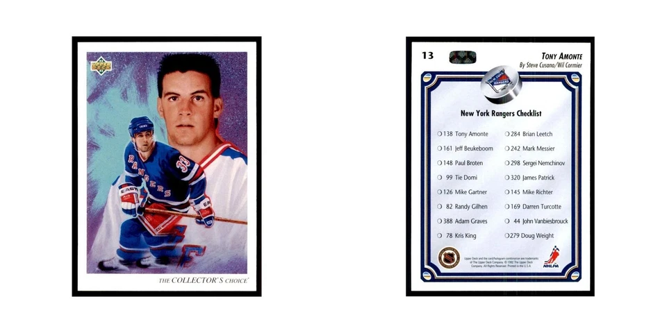 1992 Upper Deck Tony Amonte Hockey Cards #13 - Image 3 of 3