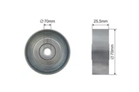 NTY Riemenscheibe Umlenkrolle V-Riemen FüR Jeep 2.8CRDI Wrangler 07- Liberty 08-