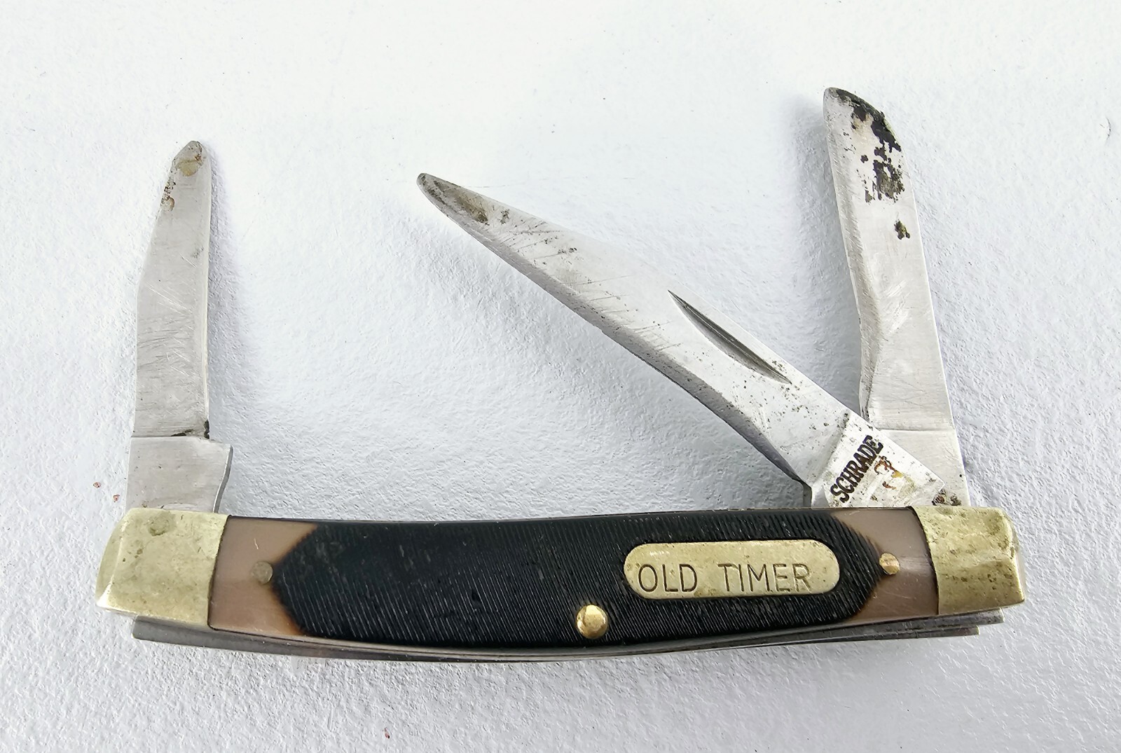 Vintage Schrade USA Old Timer 340T 3 Blade Pocket Knife eBay
