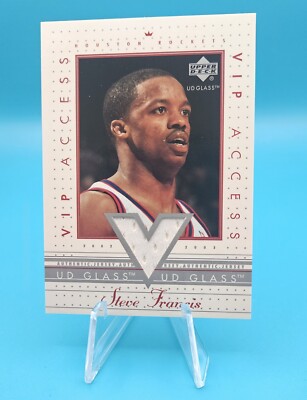 2002-03 UD Glass VIP Access Steve Francis Jersey Card