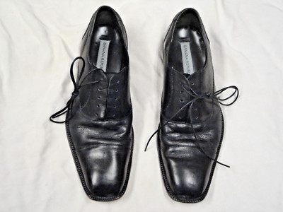 Banana Republic black leather oxford style shoe Size 8 1/2  display picture 2