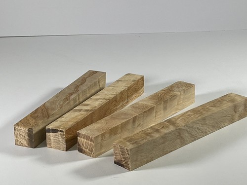 Pen Turning Blanks Kiln Dried White Oak Highly Figured 3/4”x3/4”x6” Set Of 4 - Picture 2 of 2