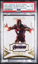 2021 Upper Deck Marvel Black Diamond Iron Man #40 PSA 8 21/23 Exquisite YELLOW