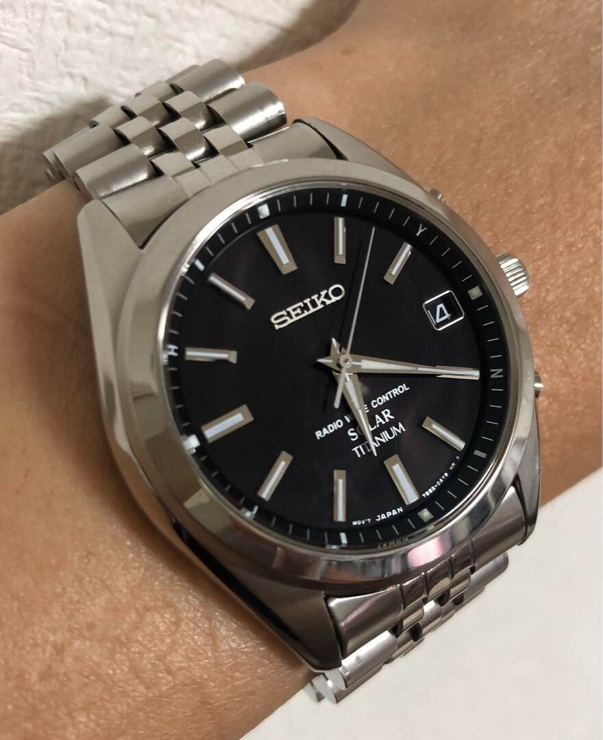 SEIKO SPIRIT SBTM217 Titanium Solar Radio Analog Men's Watch SEIKO SPIRIT SBTM217 Titanium Solar Radio Analog Men's Watch