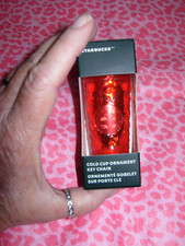 NEW Starbucks Christmas 2023 Iridescent Red Diamond Cold Cup Keychain Ornament