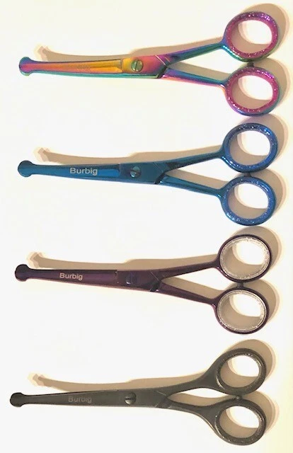 BURBIG Seconds 4", 5.5" or 7" Dog Animal Grooming Curved Safety Fur Tool Blunt End