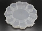 2 Clear Plastic Flower Box Case 13 compartments Beads Display Storage Container