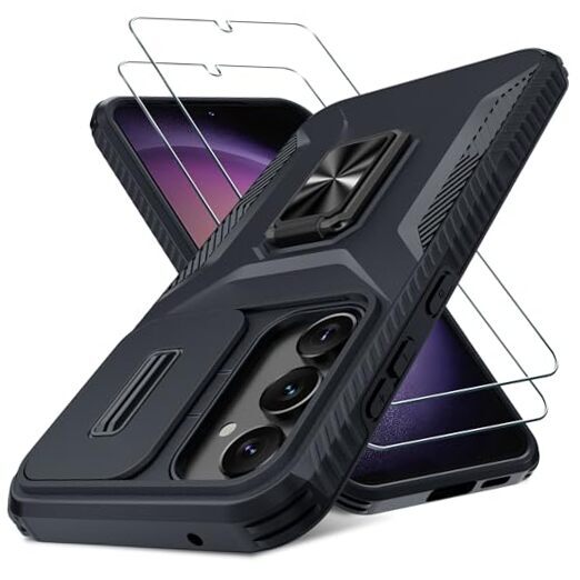 for Samsung Galaxy S23 FE Case with 2 Tempered Only Samsung Galaxy S23 FE Black