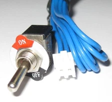 24" Prewired w/ 2 Slot Plug Mini Toggle SPST Switch with ON / OFF Metal Plate