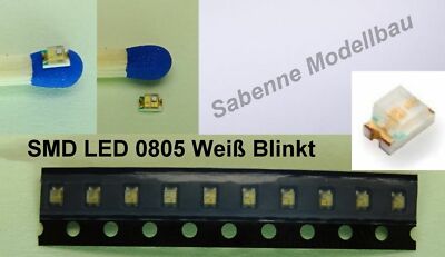 SMD LED 0805 Weiß Blinkend Flash Flashing Blinklicht 