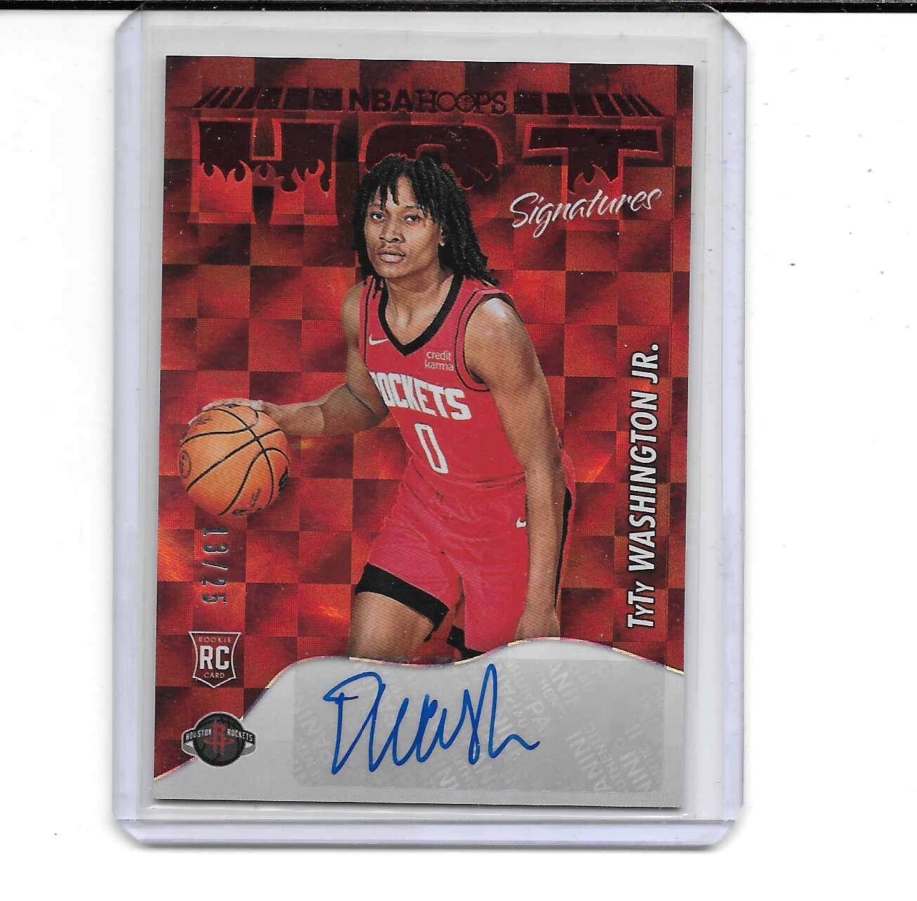 2022-23 PANINI NBA HOOPS TYTY WASHINGTON JR RC ROOKIE INK AUTO AUTOGRAPH # 13/25