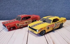 Vintage Snake & Mongoose Plastic Model Funny Car Kits Built 1:24 Monogram Revell