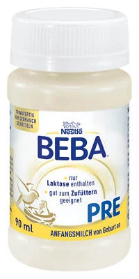 NESTLE Nestlé BEBA PRE Anfangsmilch 32x90ml von Geburt an, trinkfertig, Babynahrung