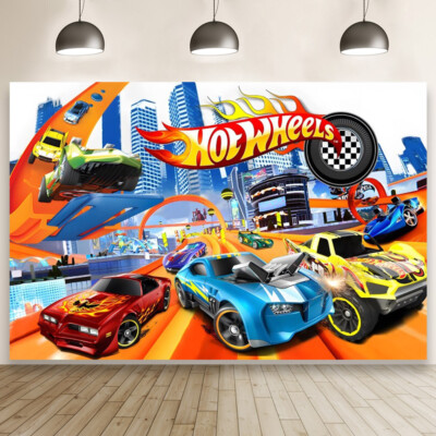 Jungen Hot Wheels Tapeten Kindertapete Schlafzimmer Tapeten Wandtapete Geschenk