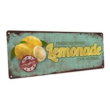 Fresh Squeezed Lemonade Metal Sign; Wall Decor for Kitchen and Dinning Room