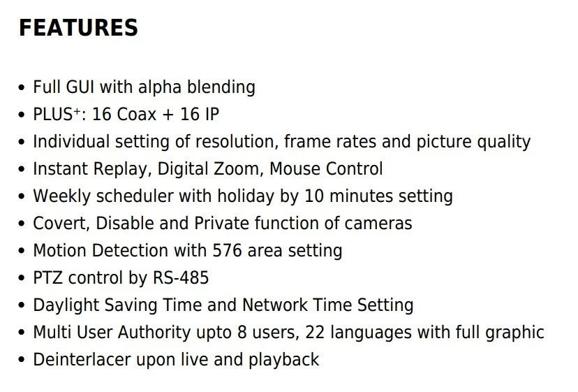 Eyemax Magic Viewer 系列 16CH 4K DVR 系统 HD-SDI、EX-SDI、AHD、TVI、CVI、IP — 第 3/4 张图片