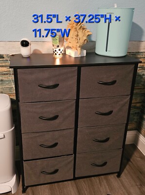 Dresser with 8 Drawers Chest of Drawers Furniture Fabric Dresser for Bedroom
