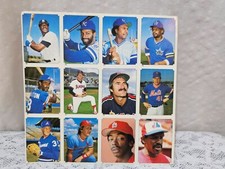 1984 Topps Baseball Stickers Uncut Sheet of 12 Tom Seaver Phil Niekro
