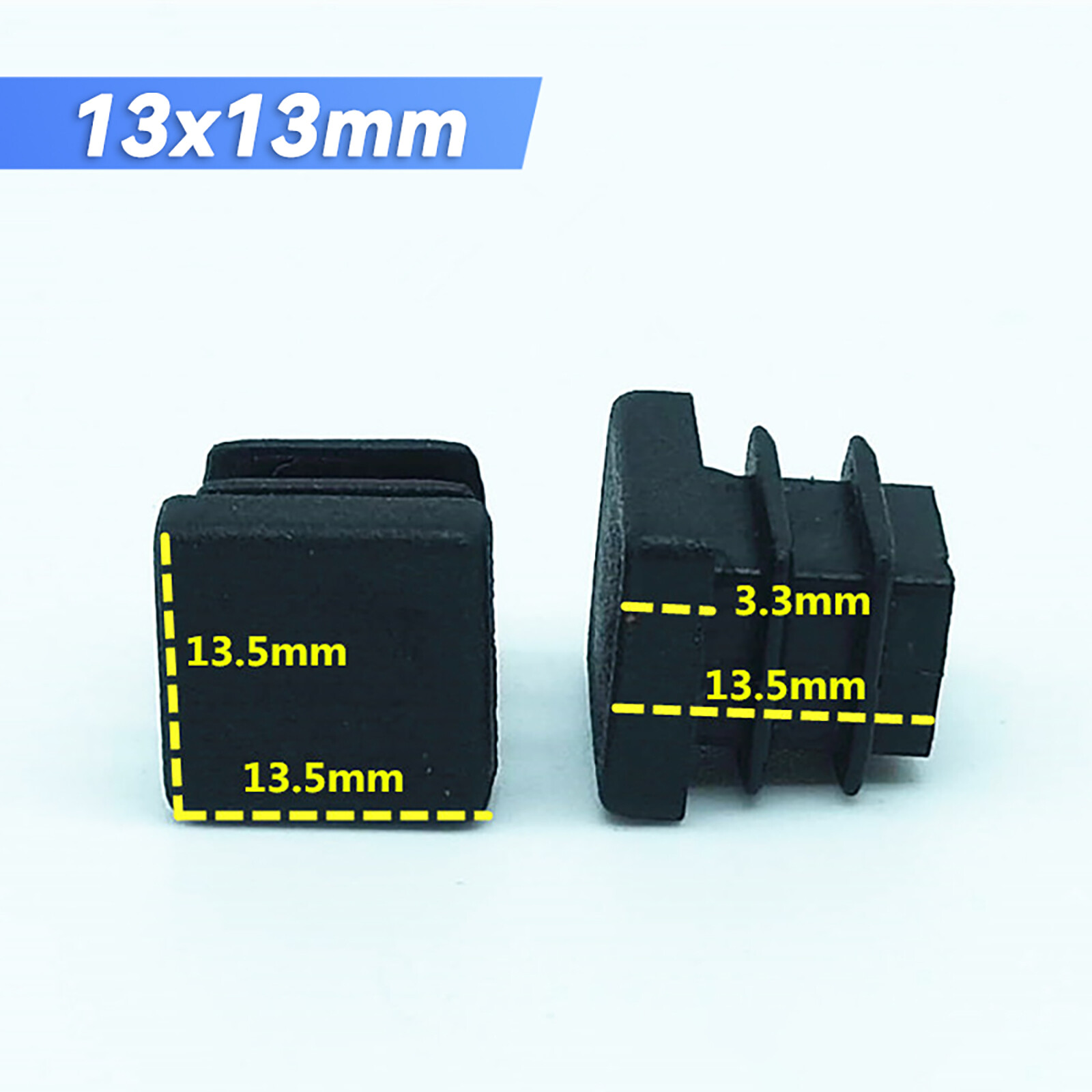 Square Plastic End Caps Bungs Blanking Plugs Box Section Tube Inserts